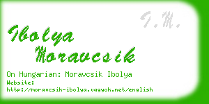 ibolya moravcsik business card